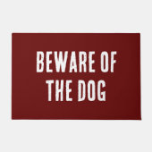 Warnung des Sicherheitshundes an einer Tür Fußmatte (Vorderseite)