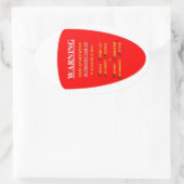 WARNUNG DES SICHERHEITSSYSTEMS OVALER AUFKLEBER (Tasche)