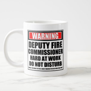 Warnung des stellvertretenden Feuerwehrkommissars Jumbo-Tasse