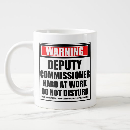 Warnung des stellvertretenden Kommissionsmitglieds Jumbo-Tasse (Links)