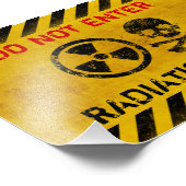 Warnung des Strahlungsbereichs Fotodruck (Ecke)