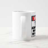 Warnung des Systemadministrators Jumbo-Tasse (Rückseite)