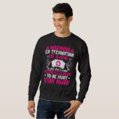 Warnung des Technikers bei der Arbeit Sweatshirt (Vorne ganz)