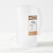 Warnung des temporären Accordion-Spielers Mattglas Bierglas (VorderseiteRechts)