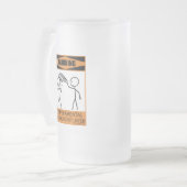 Warnung des temporären Accordion-Spielers Mattglas Bierglas (Vorderseite Links)