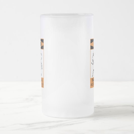 Warnung des temporären Accordion-Spielers Mattglas Bierglas (Mittel)