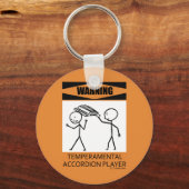 Warnung des temporären Accordion-Spielers Schlüsselanhänger (Vorderseite)