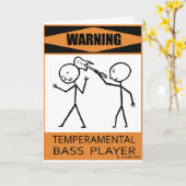 Warnung des temporären Bass-Spielers Karte (Gelbe Blume)