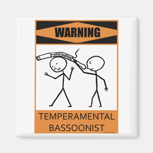Warnung des temporären Bassoonisten Magnet (Vorne)