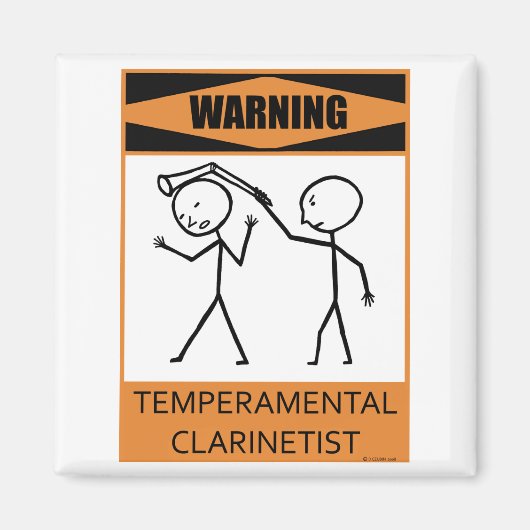 Warnung des temporären Clarinetist Magnet (Vorne)
