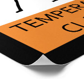 Warnung des temporären Clarinetist Poster (Ecke)