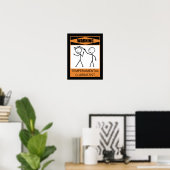 Warnung des temporären Clarinetist Poster (Heimbüro)