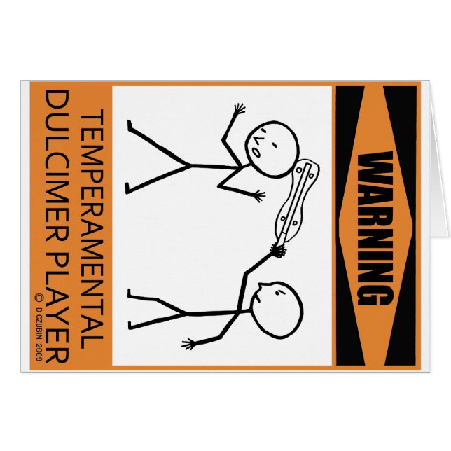 Warnung des temporären Dulcimer-Spielers (Vorderseite (Horizontal))