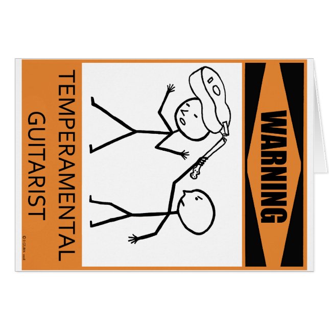 Warnung des temporären Gitarrist (Vorderseite (Horizontal))