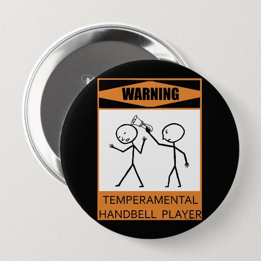 Warnung des temporären Handbell-Spielers Button (Vorne & Hinten)