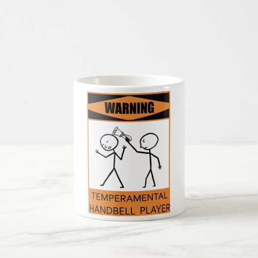 Warnung des temporären Handbell-Spielers Kaffeetasse (Mittel)