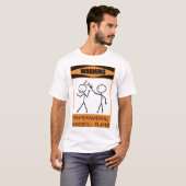 Warnung des temporären Handbell-Spielers T-Shirt (Vorne ganz)