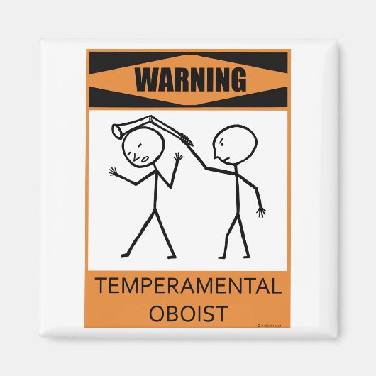 Warnung des temporären Oboisten Magnet (Vorne)