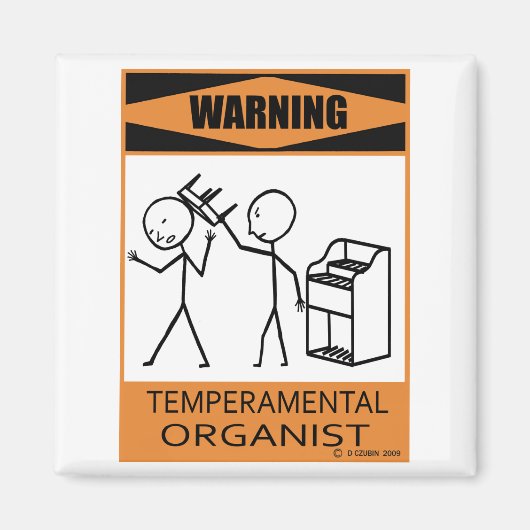 Warnung des temporären Organisten Magnet (Vorne)