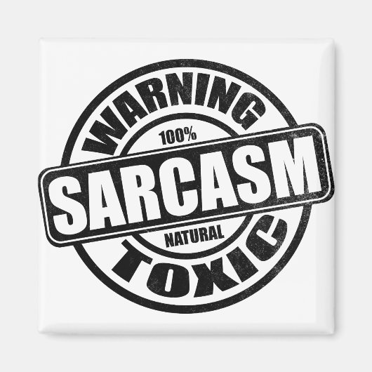Warnung des toxischen Sarcasm-Spaßes Magnet (Vorne)