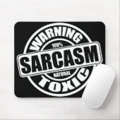 Warnung des toxischen Sarcasm-Spaßes Phrase Mousepad (Mit Mouse)