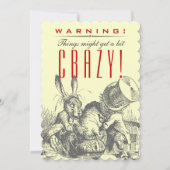 WARNUNG! Die Dinge könnten ein bisschen CRAZY!Mad  Einladung (Vorderseite)