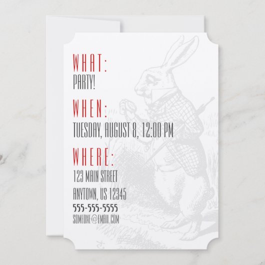 WARNUNG! Die Dinge könnten ein bisschen kRAZY werd Einladung (Rückseite)