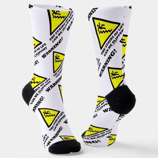 Warnung! Die Stufen des Lebens können rutschig sei Socken (Gewinkelt)