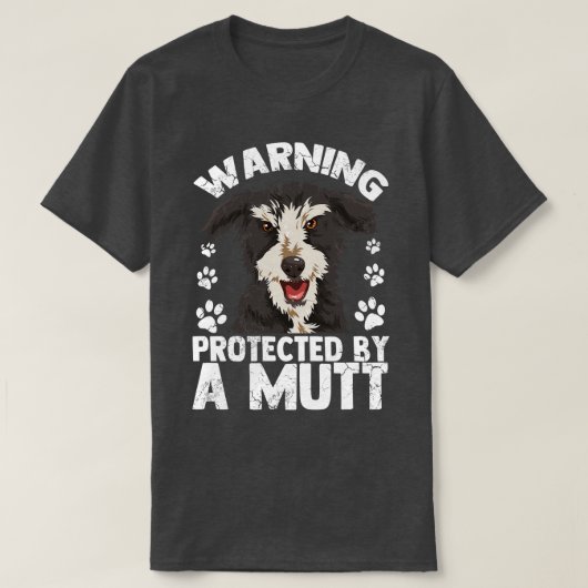 Warnung, die von einem Besitzer des Mutt-Hundes ge T-Shirt (Design vorne)