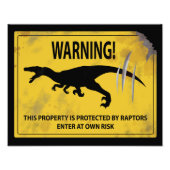 Warnung! Diese Eigenschaft wird von Raptoren gesch Fotodruck (Vorne)