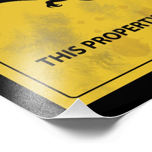 Warnung! Diese Eigenschaft wird von Raptoren gesch Fotodruck (Ecke)