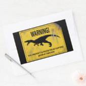 Warnung! Diese Eigenschaft wird von Raptoren gesch Rechteckiger Aufkleber (Umschlag)