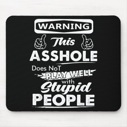 Warnung Diese Gpy-Person spielt nicht mit Dummköpf Mousepad (Vorne)