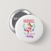 Warnung Diese Meerjungfrau ist salzig Button (Vorne & Hinten)