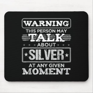 Warnung Diese Person Könnte Über Silber Reden Lust Mousepad