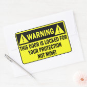 Warnung: Diese Tür ist zum Schutz gesperrt Rechteckiger Aufkleber (Umschlag)