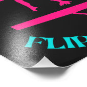 Warnung: Dieser Gymnast wird gerade Gedreht Fotodruck (Ecke)