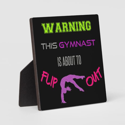 Warnung: Dieser Gymnast wird gerade Gedreht Fotoplatte (Vorderseite)