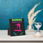 Warnung: Dieser Gymnast wird gerade Gedreht Fotoplatte (InSitu)