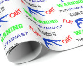 Warnung: Dieser Gymnast wird gerade Gedreht Geschenkpapier (Rolleneckpunkt)