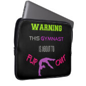 Warnung: Dieser Gymnast wird gerade Gedreht Laptopschutzhülle (Vorne Rechts)