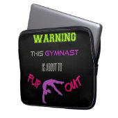 Warnung: Dieser Gymnast wird gerade Gedreht Laptopschutzhülle (Vorderseite Links)