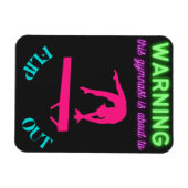 Warnung: Dieser Gymnast wird gerade Gedreht Magnet (Horizontal)