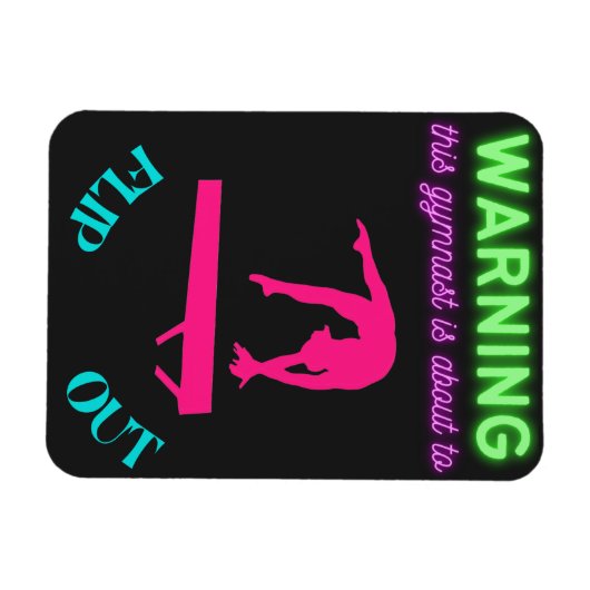 Warnung: Dieser Gymnast wird gerade Gedreht Magnet (Horizontal)