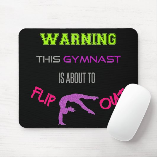 Warnung: Dieser Gymnast wird gerade Gedreht Mousepad (Mit Mouse)