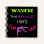 Warnung: Dieser Gymnast wird gerade Gedreht Notizblock (Vorderseite)