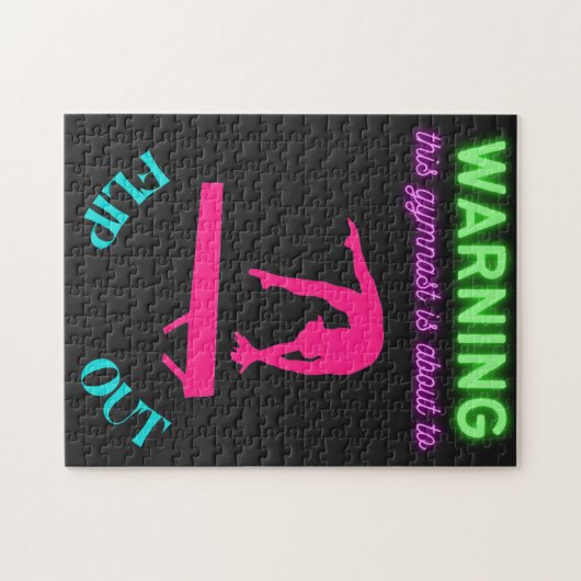 Warnung: Dieser Gymnast wird gerade Gedreht Puzzle (Horizontal)