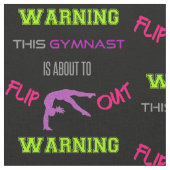 Warnung: Dieser Gymnast wird gerade Gedreht Stoff (Nahaufnahme)