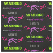 Warnung: Dieser Gymnast wird gerade Gedreht Stoff (Muster)