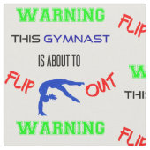 Warnung: Dieser Gymnast wird gerade Gedreht Stoff (Nahaufnahme)